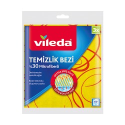 Vileda %30 Mikrofiberli Temizlik Bezi (3'lü)