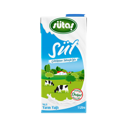Sütaş Yarım Yağlı Süt (1 L)