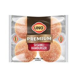 UNO Premium Susamlı Büyük Hamburger Ekmeği (4'lü)