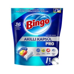 Bingo Pro Akıllı Kapsül Bulaşık Makinesi Deterjanı Tableti (36'lı)