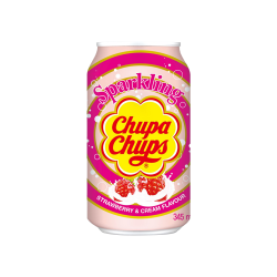 Chupa Chups Sparkling Çilek ve Krema Aromalı Gazlı İçecek (345 ml)