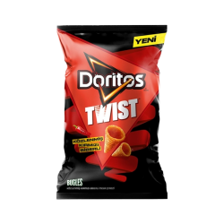 Doritos Twist Közlenmiş Kırmızı Biber Aromalı Mısır Cipsi (115 g)