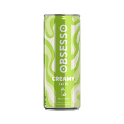 Obsesso Creamy Latte Antep Fıstığı Aromalı Soğuk Kahve (250 ml)