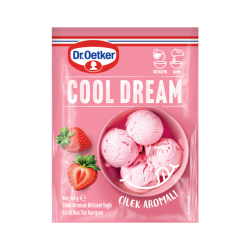 Dr. Oetker Cool Dream Çilek Aromalı Sütlü Buz Toz Karışımı (63 g)